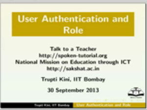 User authentication and role small