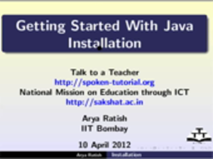 Getting started java installation small