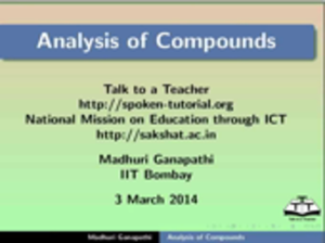 Analysis of compounds small