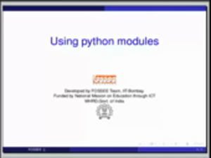 Using python modules small