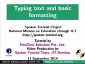 Typing text and basic formatting small