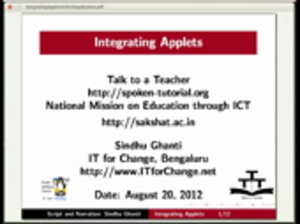 Integrating an applet in a web application small