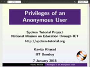 Privileges of an anonymous user small